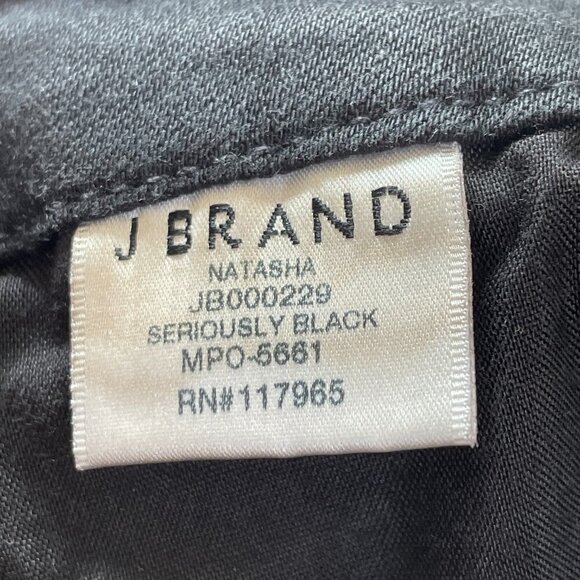 J Brand Natasha Skinny Button-Fly Hi-Rise Jeans in Seriously Black Size 25 - Picture 9 of 16